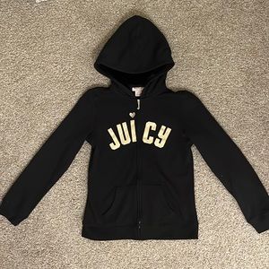 JUICY COUTURE BLACK JACKET WITH GOLD GIRLS SIZE LARGE (12/14)